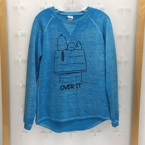 Peanuts Women’s Ls Pullover Sweater Snoopy Graphic